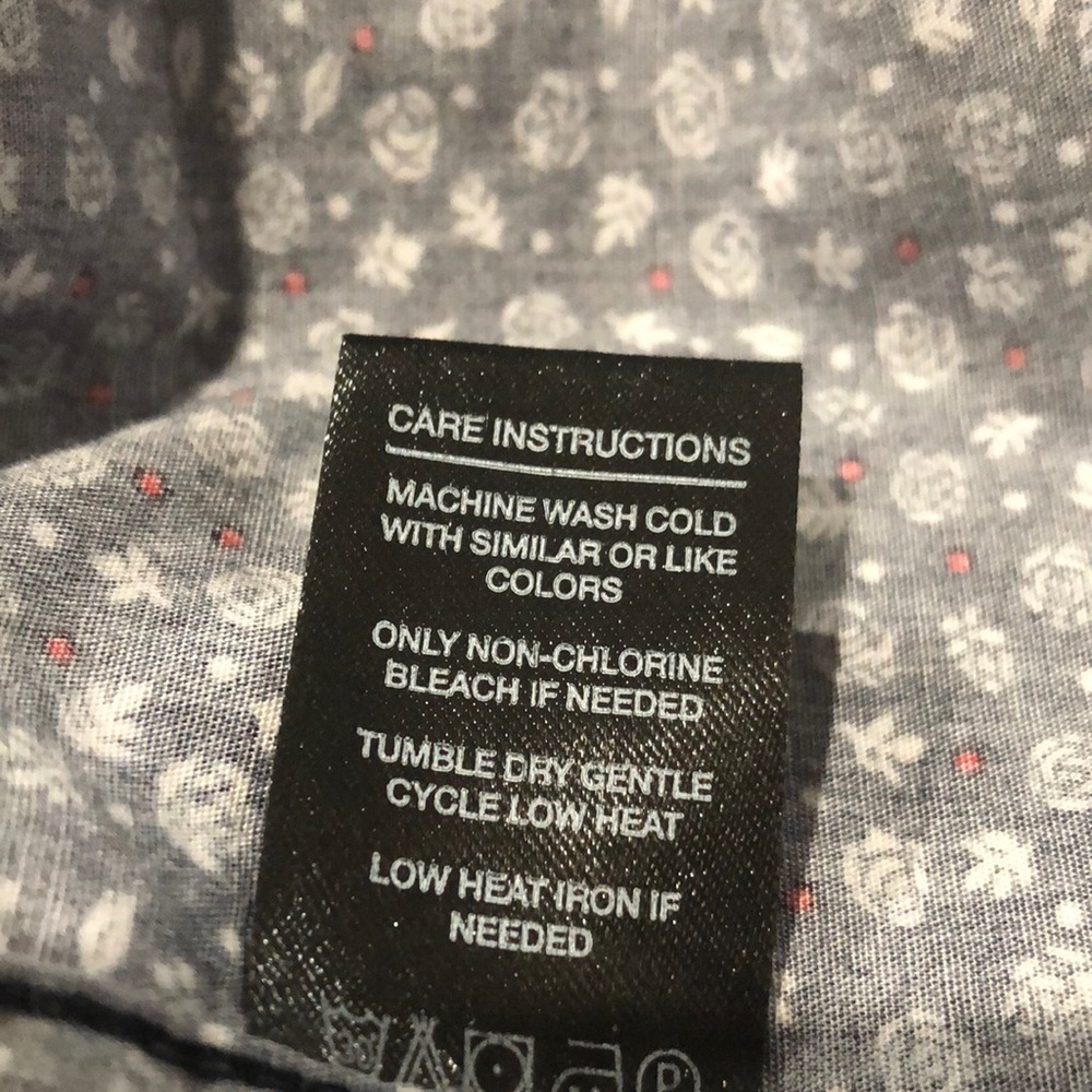 Denim & Flower Button Down Shirt - Picture 8 of 9